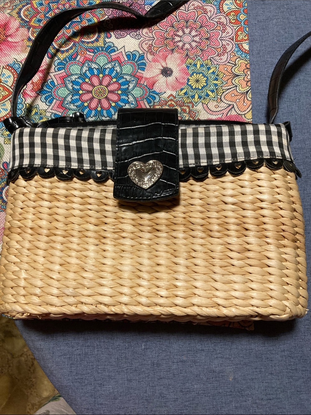 Brighton straw rattan bag